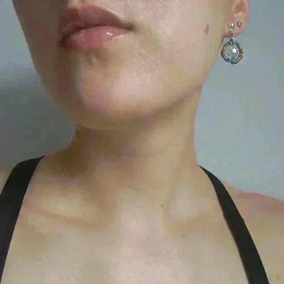 Y2K mini rainbow hoop earrings ✦ unique  and handmade beaded silver hoops ✦ - Picture 3 of 6